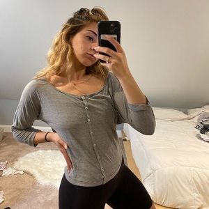 Stripped cardigan blouse